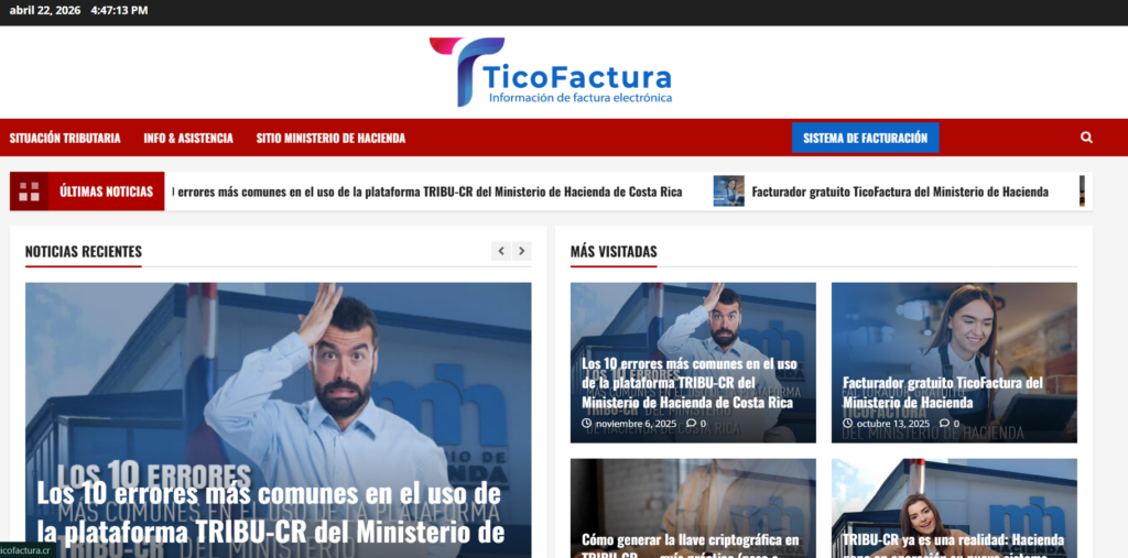 Facturadores electrónicos en Costa Rica 2026: TicoFactura, FACTURATica, GTI, Alegra y Alanube comparados - image 2 image 2