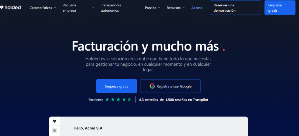 ¿Cuál es el mejor programa para hacer facturas en España? Descubre las opciones - Captura de pantalla 2025 01 02 194601 Holded
