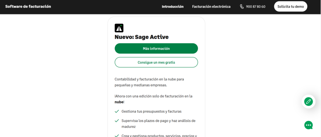 ¿Cuál es el mejor programa para hacer facturas en España? Descubre las opciones - Captura de pantalla 2025 01 02 195529 Sage